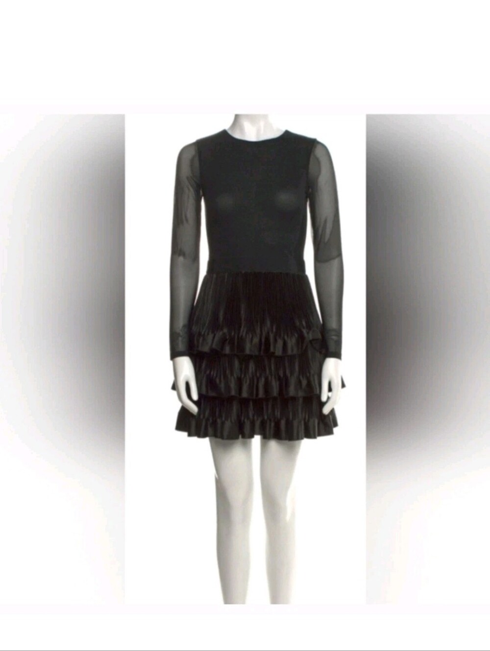 ALICE + OLIVIA CHARA TIERED RUFFLE MINI DRESS SIZE 4 $495 - Picture 15 of 16